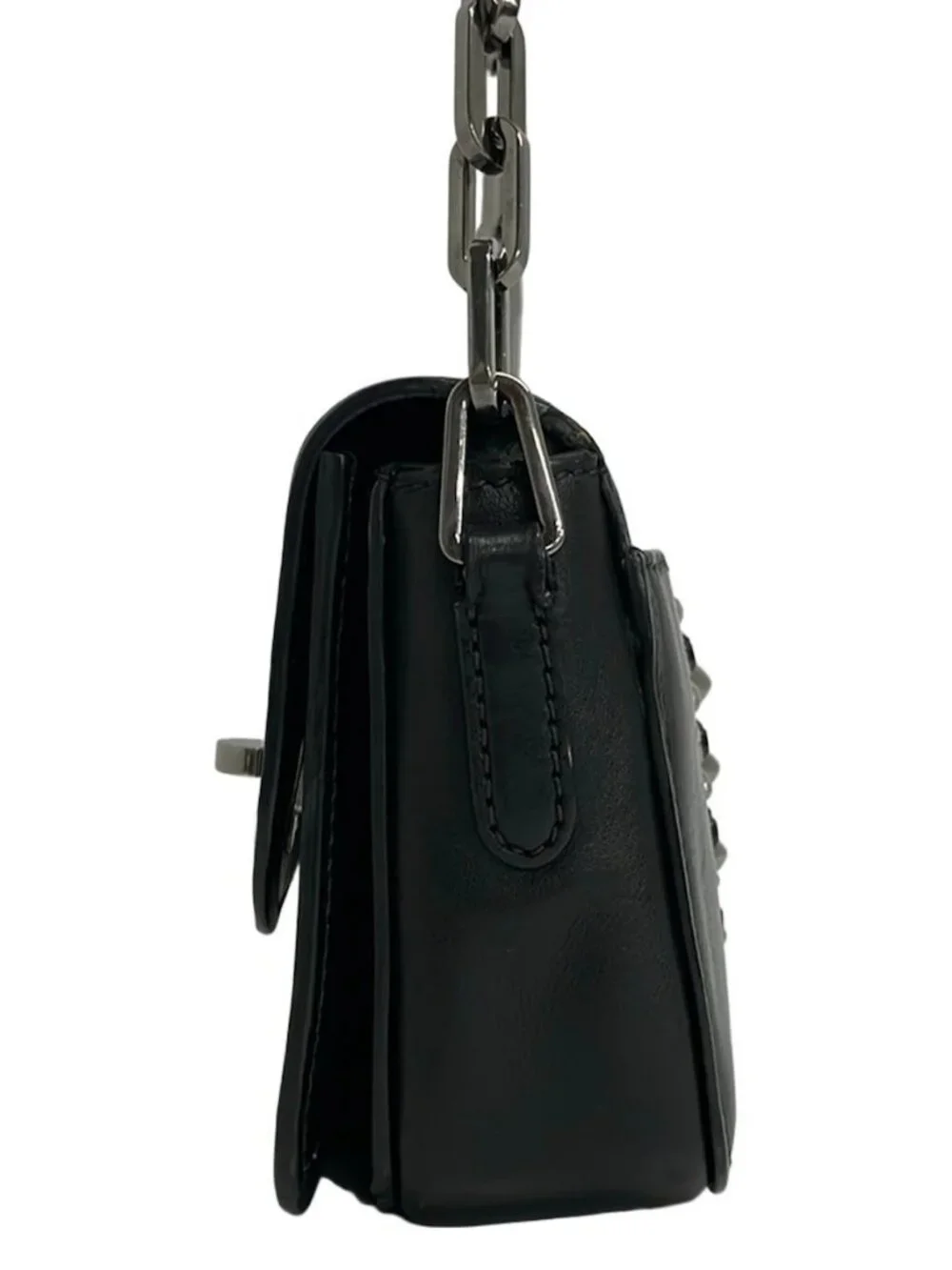 miumiu Black Leather Shoulder Bag